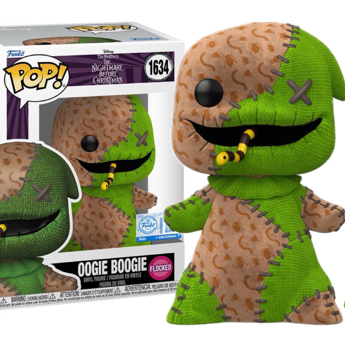 Funko Pop! Disney The Nightmare Before Christmas Oogie Boogie #1634 Flocked Hot Topic Exclusive