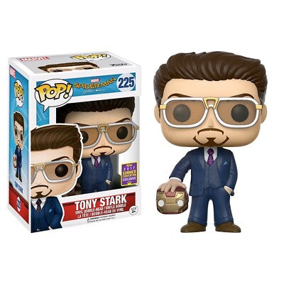 Funko Pop! Marvel Spider-Man Homecoming Tony Stark #225 SDCC 2017 Exclusive Shared Sticker