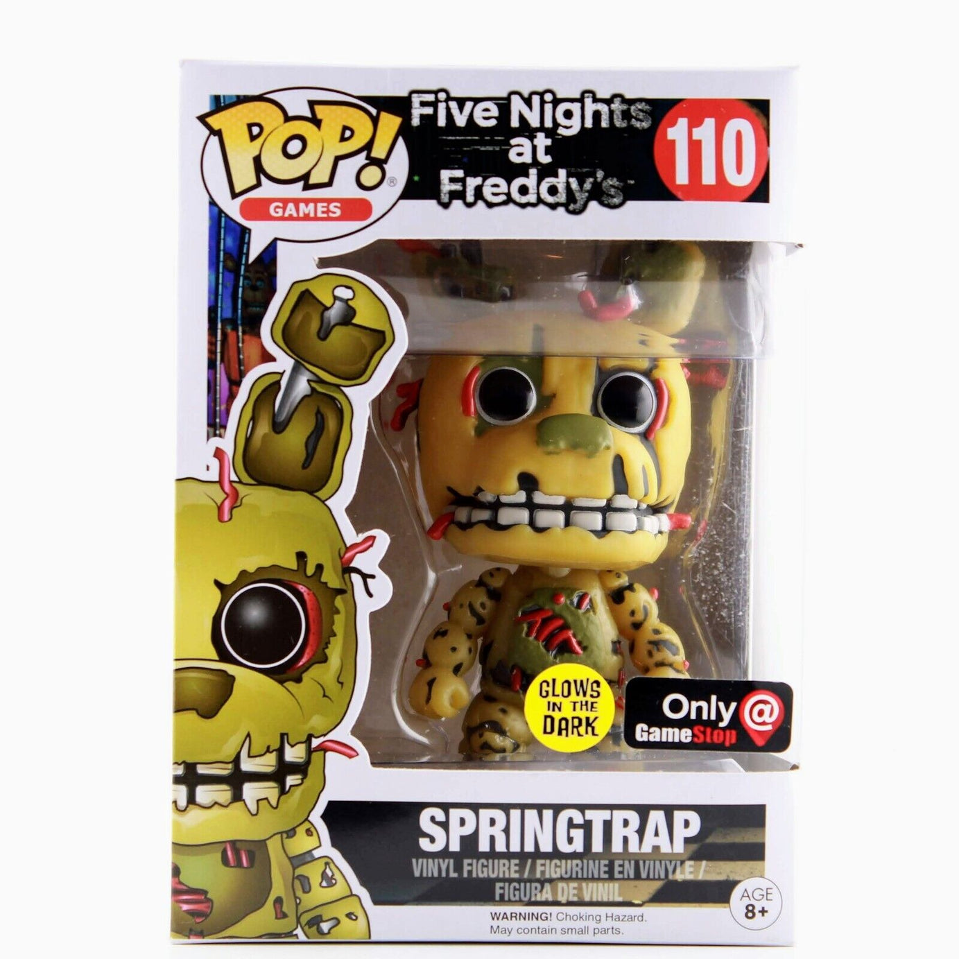 Funko Pop! Games Five Nights At Freddy’s Springtrap #110 Glow In The Dark Gamestop Exclusive