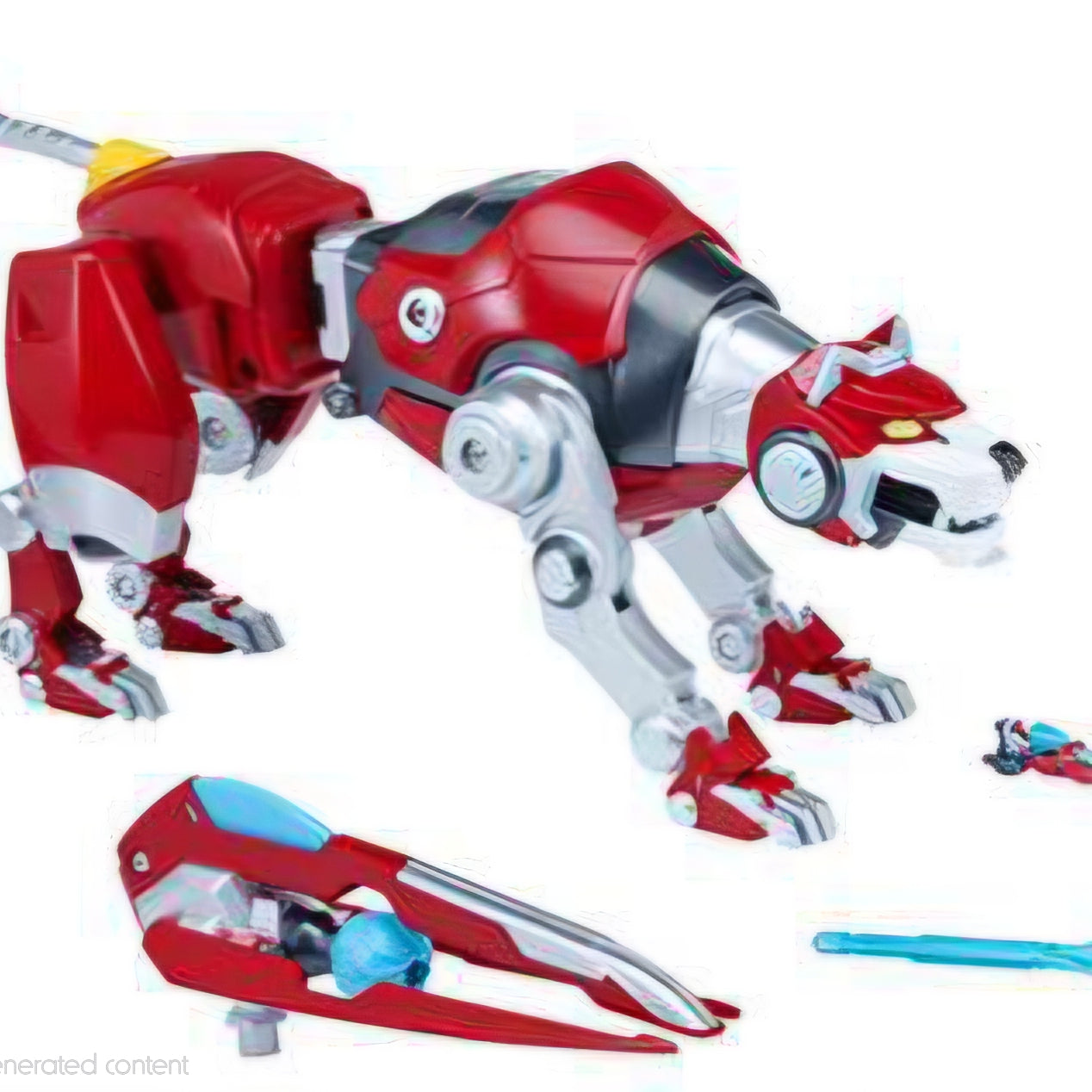Loose Playmates Dreamworks Voltron Legendary Defender Legendary Red Lion Action Figure