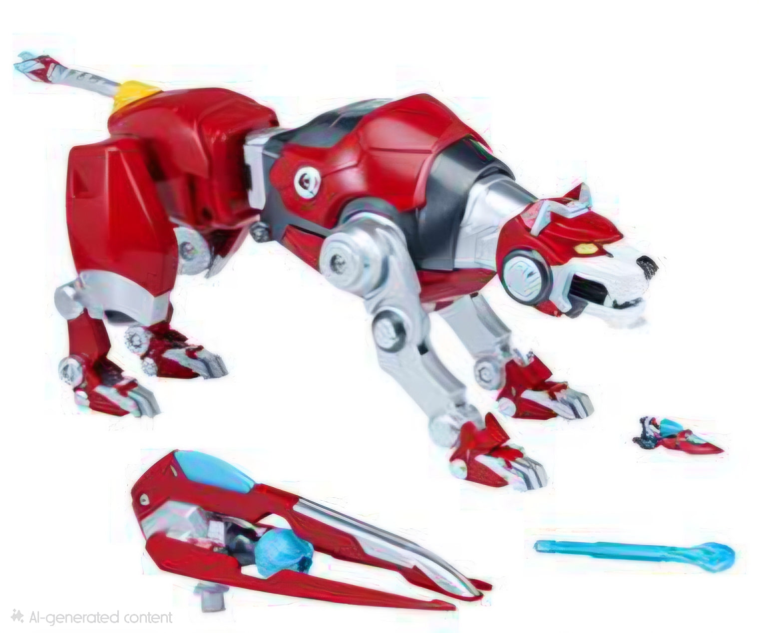 Loose Playmates Dreamworks Voltron Legendary Defender Legendary Red Lion Action Figure
