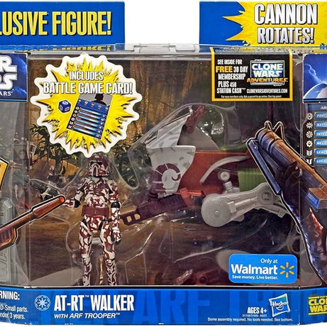 Hasbro Star Wars The Clone Wars AT-RT Walker With ARF Trooper Action Figure Walmart Exclusive