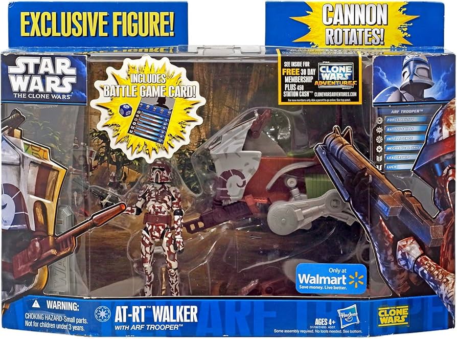 Hasbro Star Wars The Clone Wars AT-RT Walker With ARF Trooper Action Figure Walmart Exclusive