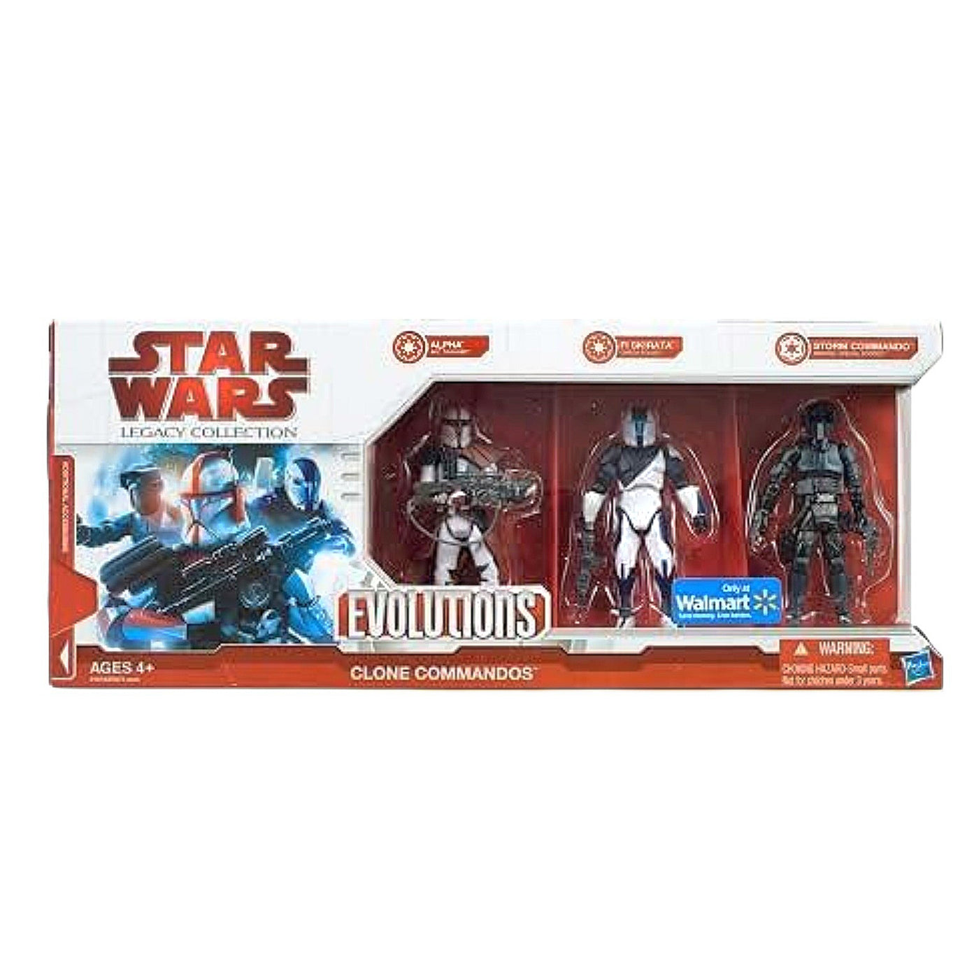 Hasbro Star Wars The Legacy Collection Evolutions Clone Commandos Walmart Exclusive 3.75” Action Figure 3-PACK