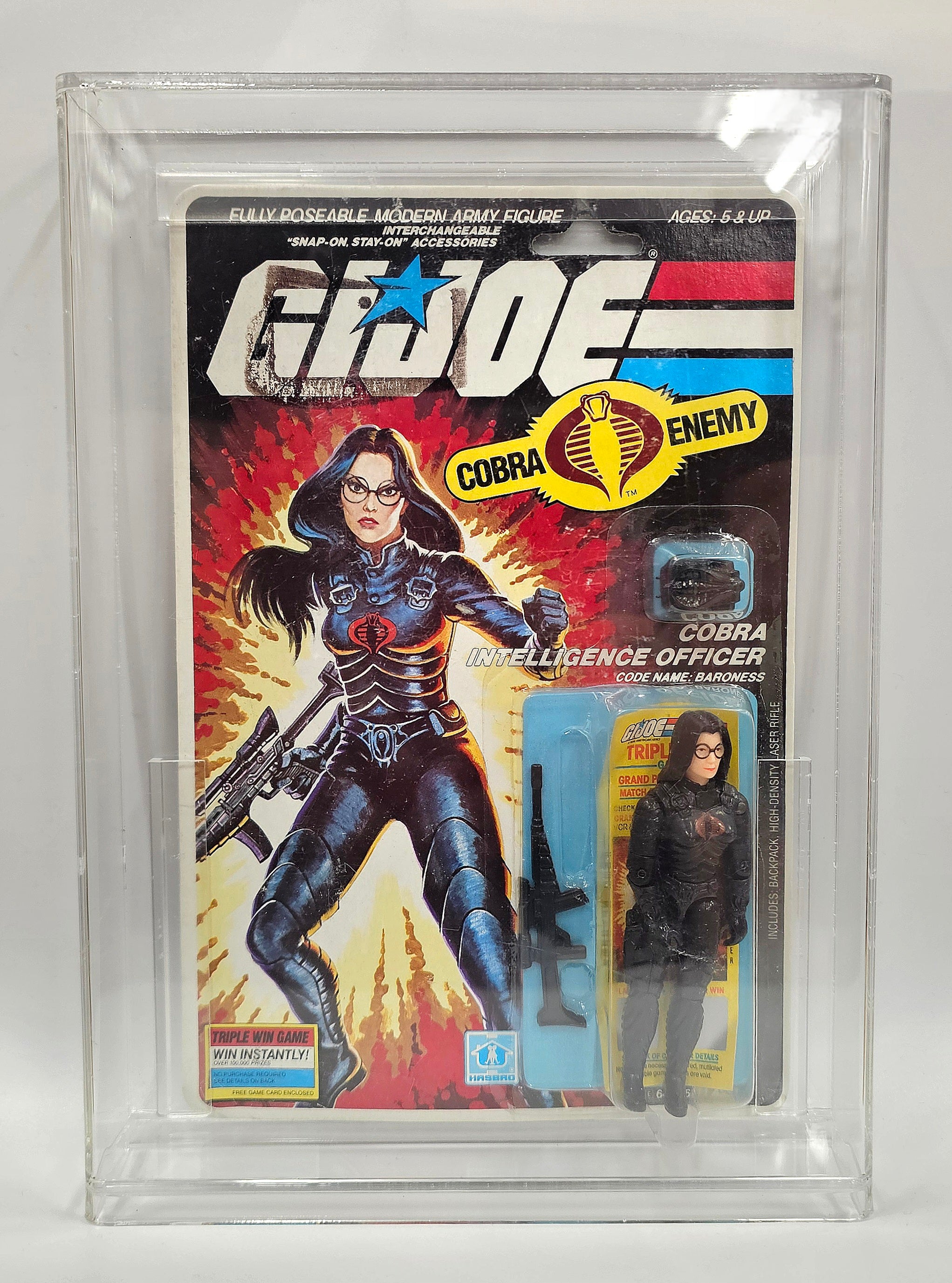 Hasbro G.I. Joe Vintage 1985  Intelligence Officer Code Name: Baroness 32 Back Punched Card