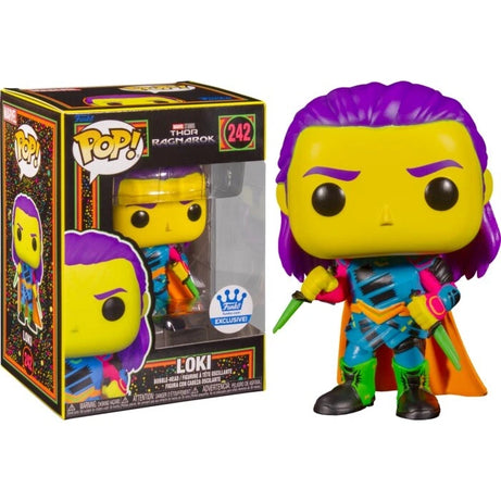 Funko Pop! Marvel Thor Ragnarok Loki (Blacklight) #242 Funko Shop Exclusive