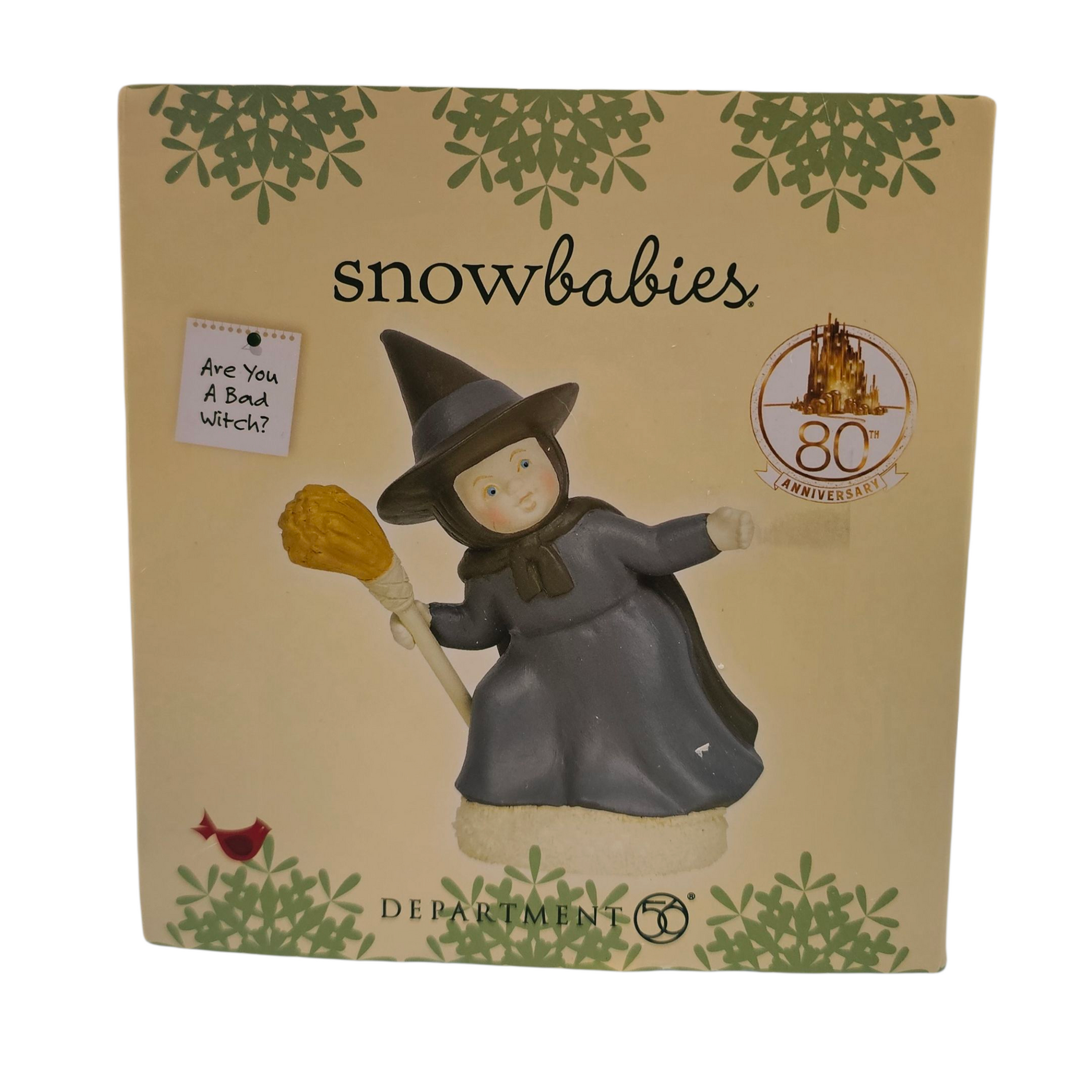 Depatment 56 Snowbabies Wizard Of Oz 80th Anniversary Are You a Bad Witch Figurine