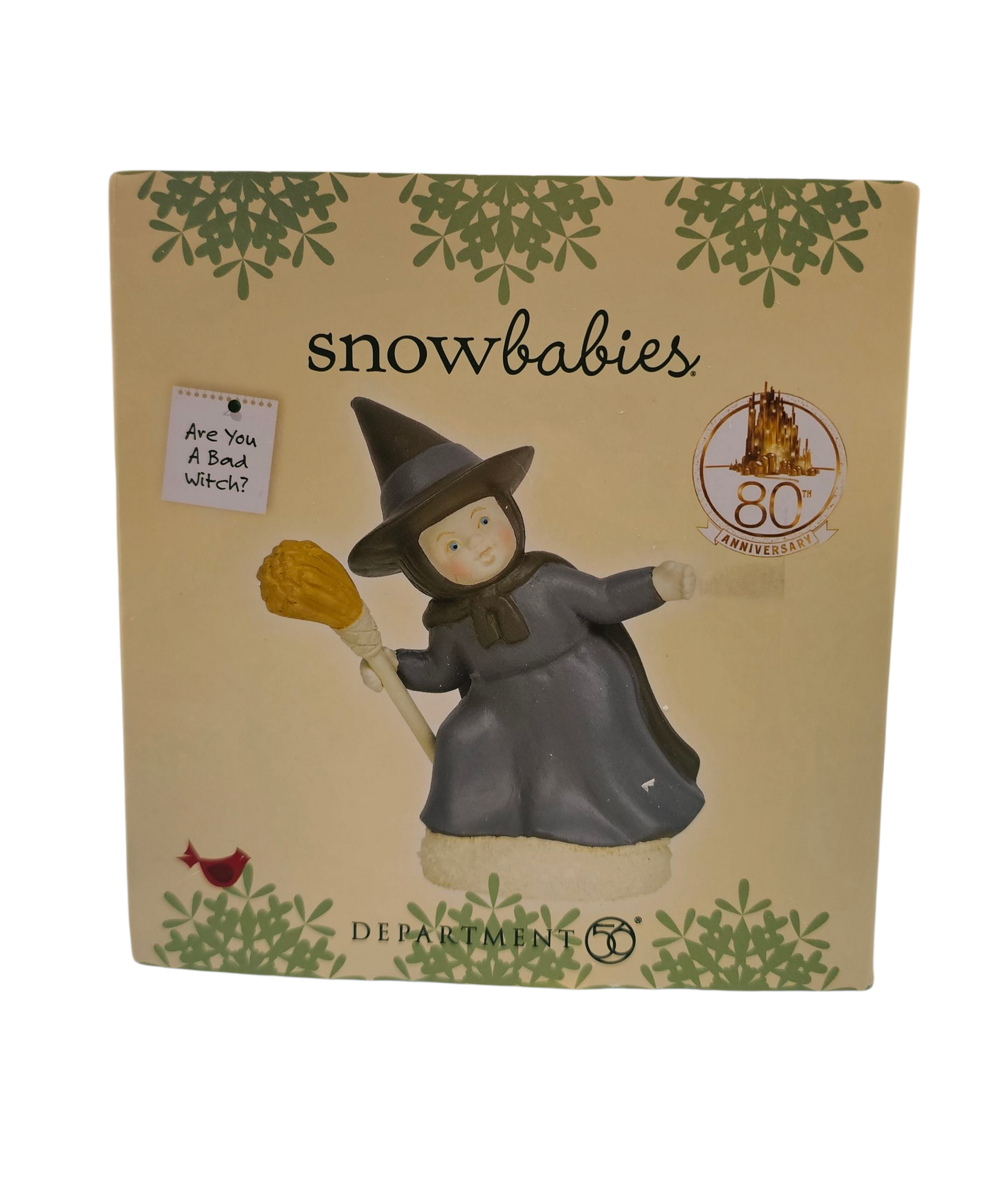 Depatment 56 Snowbabies Wizard Of Oz 80th Anniversary Are You a Bad Witch Figurine