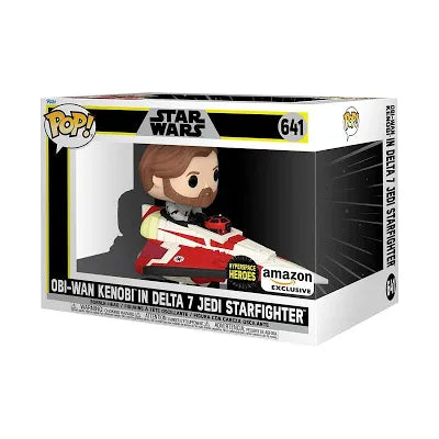 Funko Pop! Star Wars Obi-Wan Kenobi In Delta 7 Jedi Starfighter #641 Hyperspace Heroes Amazon Exclusive