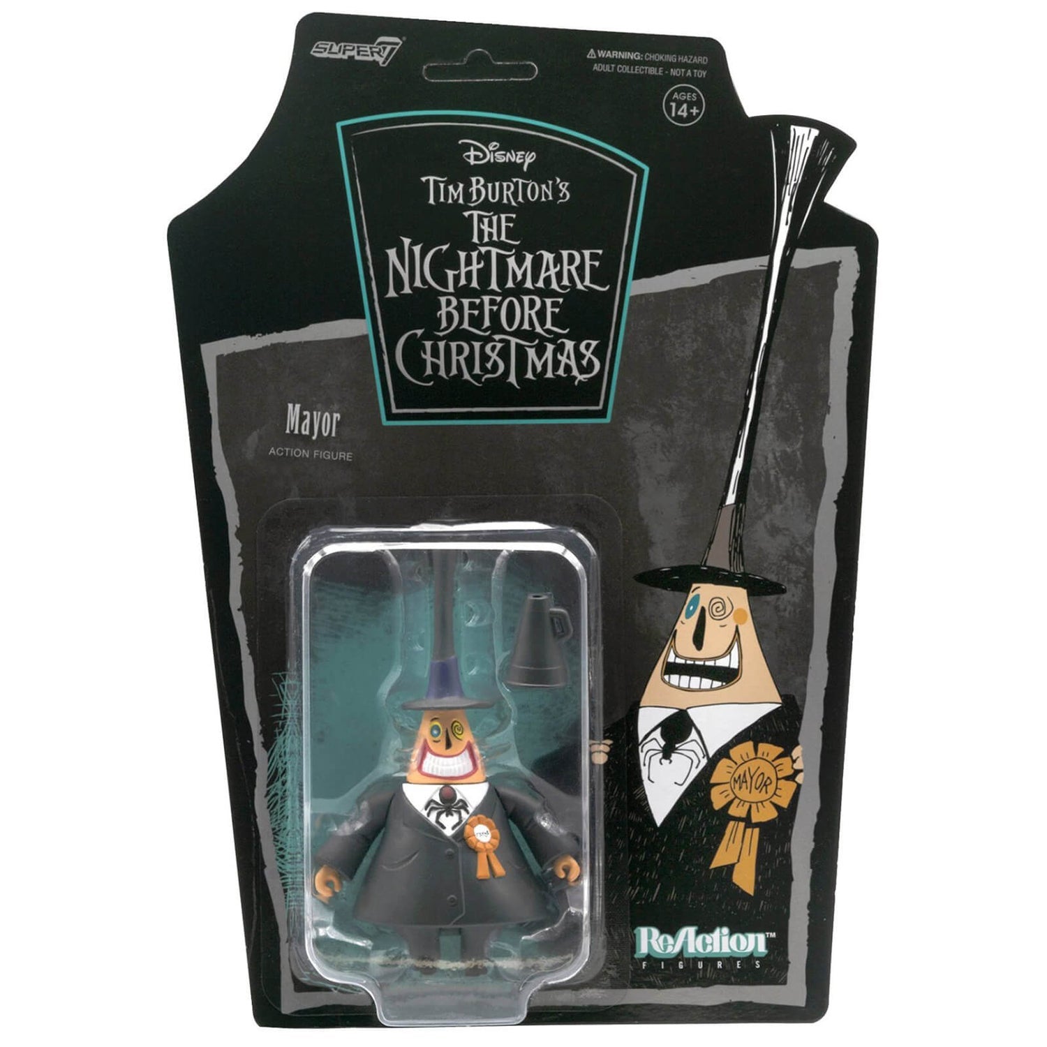 Super7 ReAction Figures Disney Tim Burton's The Nightmare Before Christmas Mayor Action Figure