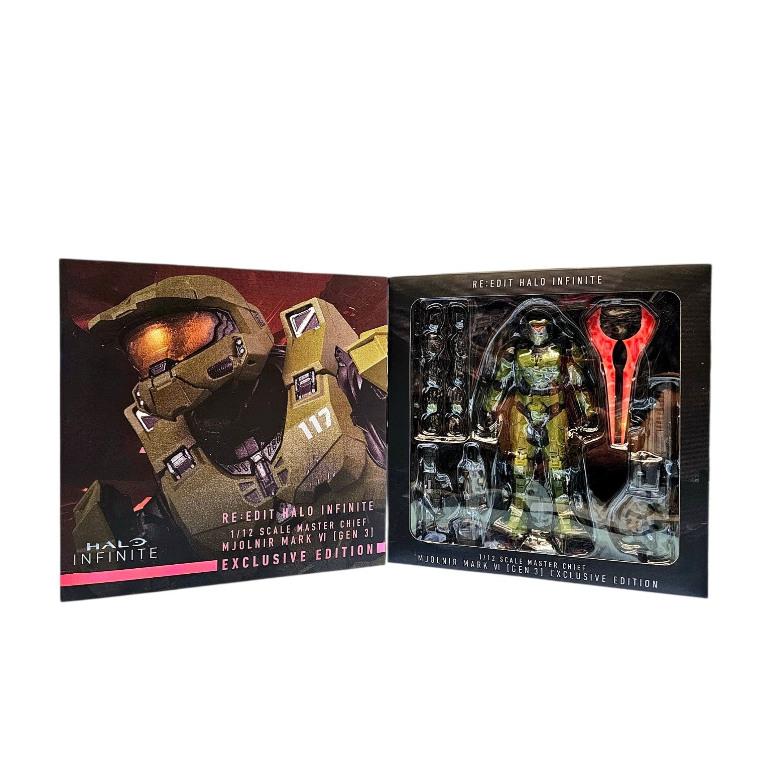 1000 Toys Re:Edit 1/12 scale Master Chief action figure from Halo Infinite with Mjolnir Mark VI [GEN 3] Armor