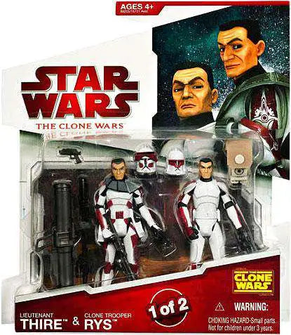 Hasbro Star Wars The Clone Wars Clone Lieutenant Thire & Clone Trooper Rys Action Figure 2-Pack Walmart Exclusive