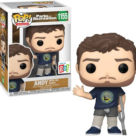 Funko Pop! Television Parks and Recreation Andy With Leg Casts #1155 GO Exclusive