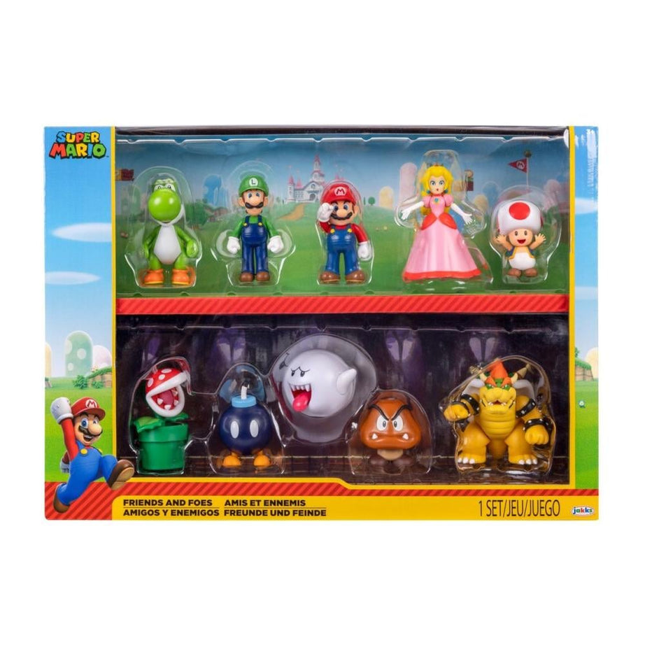 Jakks Super Mario World of Nintendo Friends and Foes Vinyl Figure Set