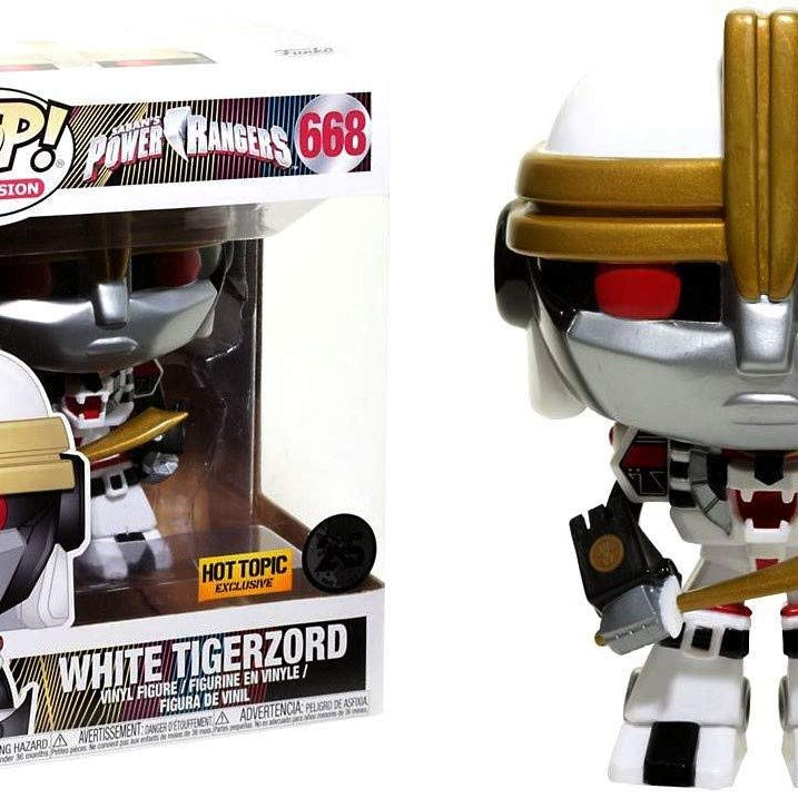 Funko Pop! Television Power Rangers Mighty Morphin Rangers White Tigerzord #668 Hot Topic Exclusive