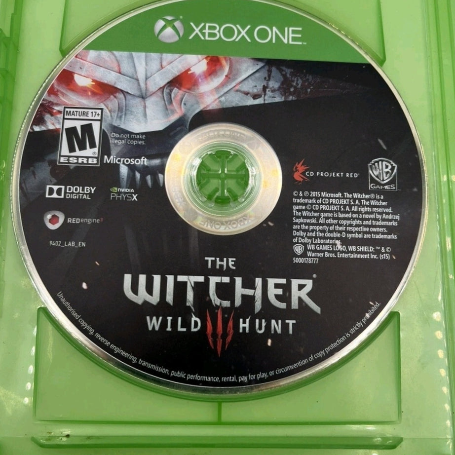 XBOX One The Witcher Wild Hunt  Video Game (Disc only)