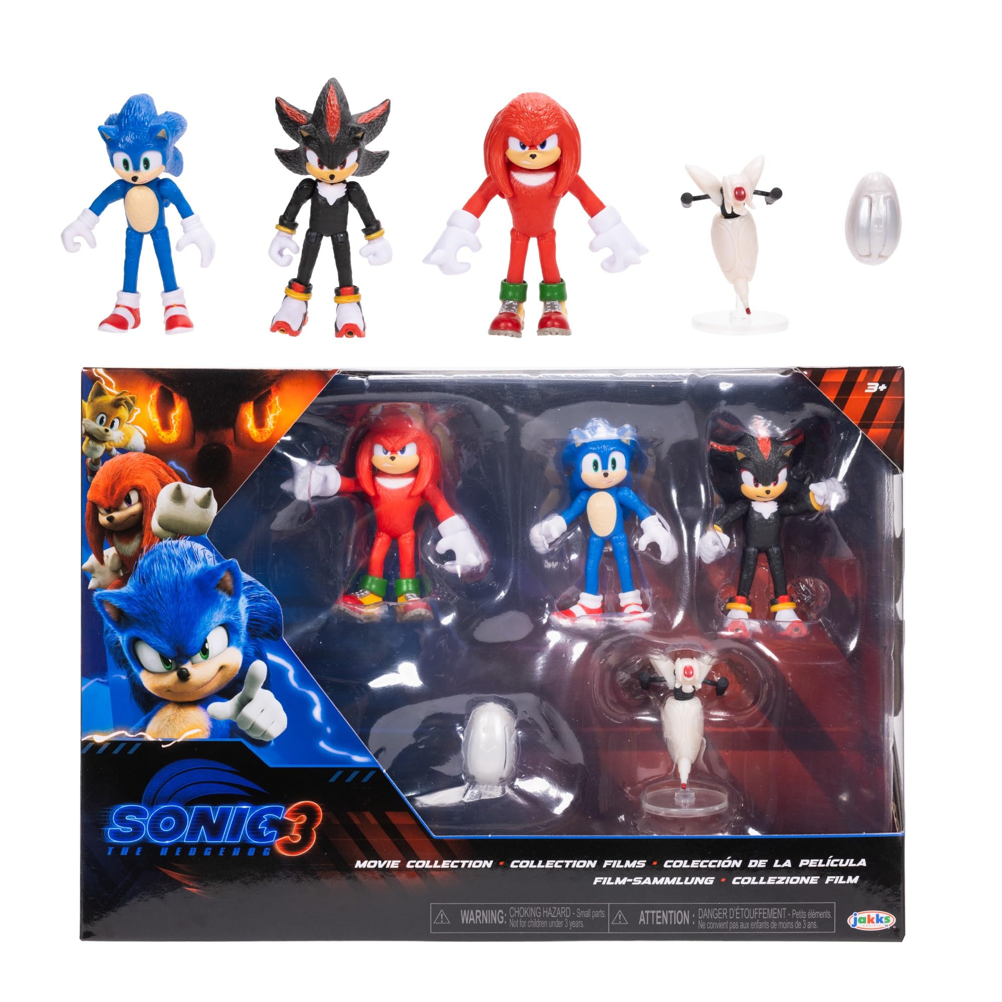 Jakks Sonic The Hedgehog 3  Movie Collection Action Figure 5-Pack