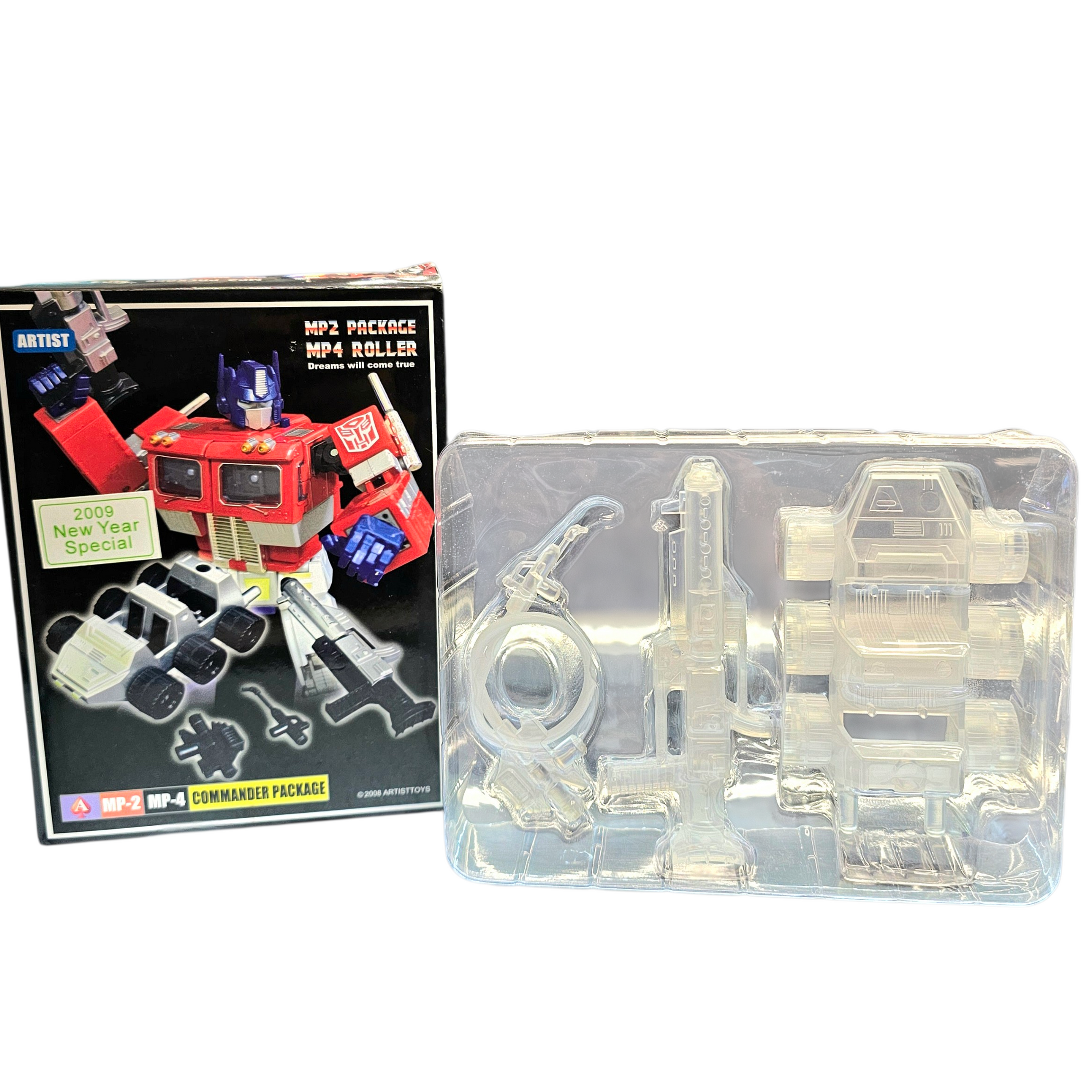 Artist Toys Transformers Commander Package MP-2 MP-4 Clear Translucent Version
