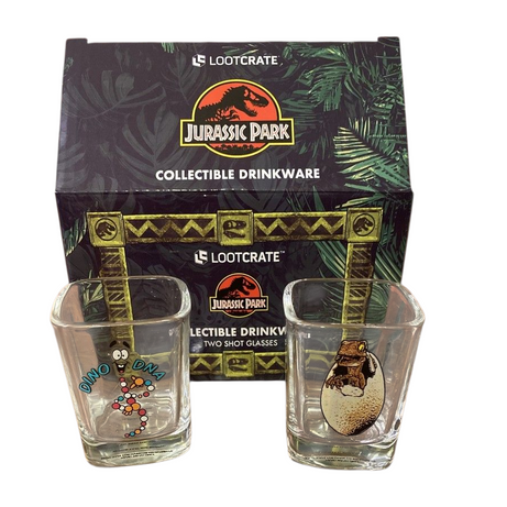 Loot Crate Jurassic Park Collectible Drinkware Shot Glass 2-Pack