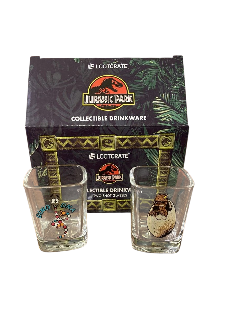 Loot Crate Jurassic Park Collectible Drinkware Shot Glass 2-Pack