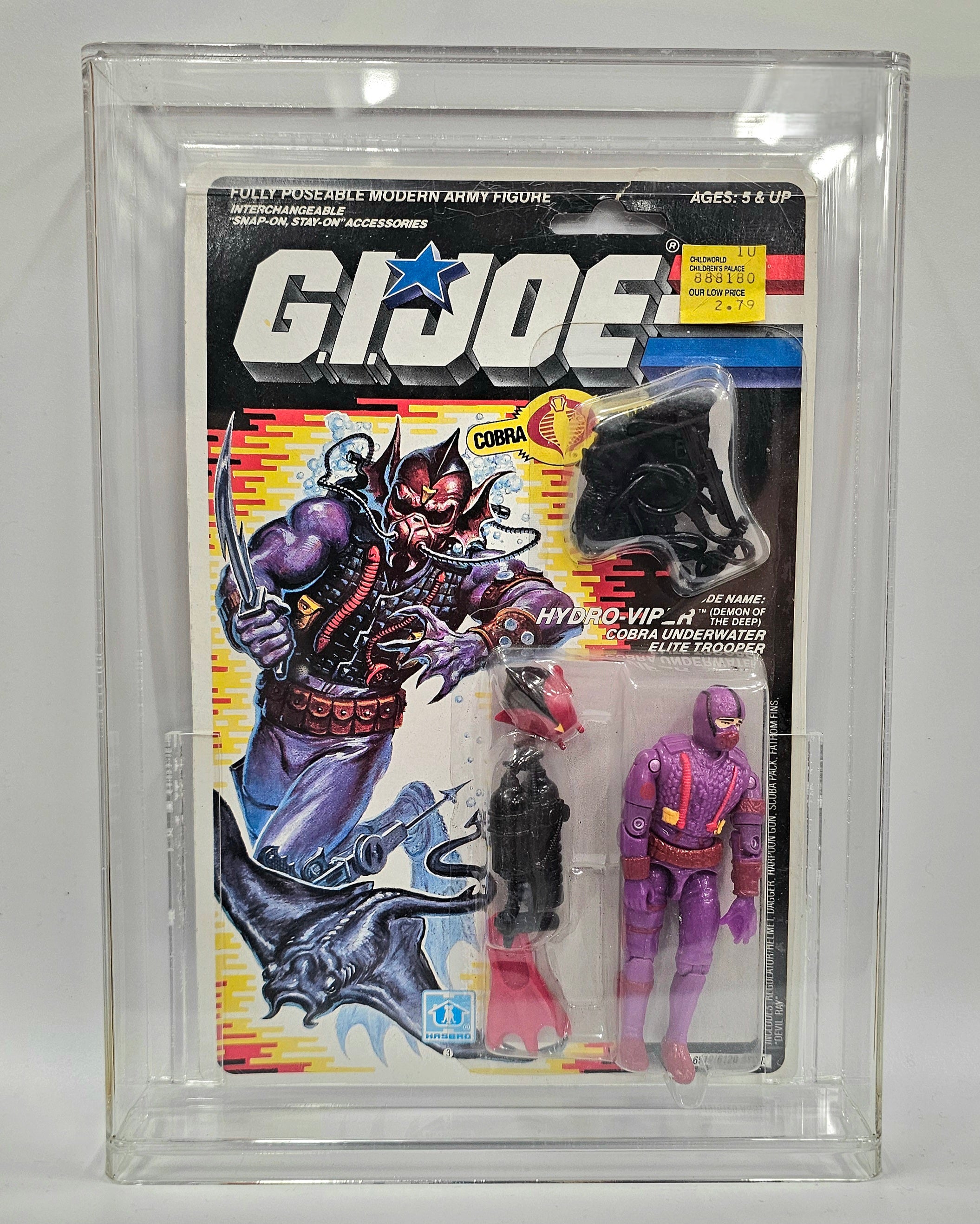 Hasbro G.I. Joe Vintage 1986 Code Name: Hydro Viper 32 Back Punched Card