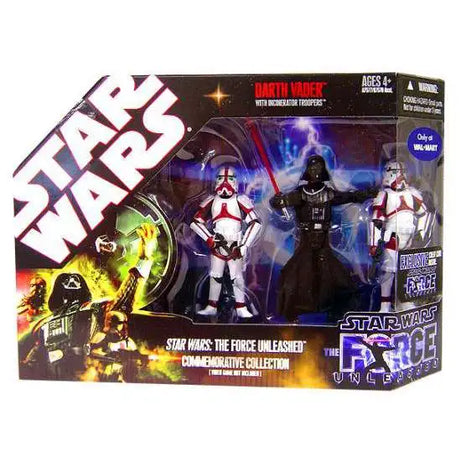Hasbro Star Wars Commemorative Collection Force Unleashed Darth Vader With Incinerator Troopers 3.75” Action Figure 3-pack
