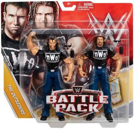 Mattel WWE Battlepack Series 44 The Outsiders Scott Hall Kevin Nash Action Figure 2-Pack