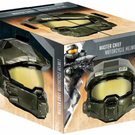 NECA Microsoft Halo Master Chief DOT-Approved Motorcycle Helmet Large