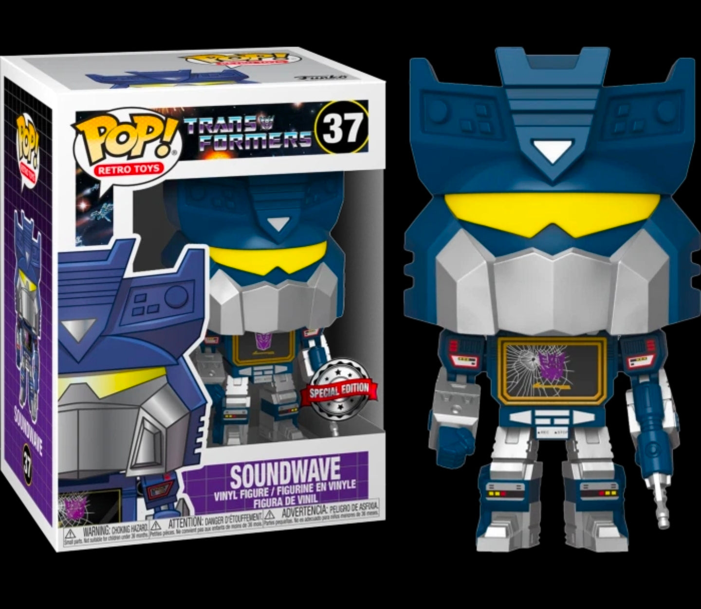 Funko Pop! Retro Toys Transformers Soundwave #37 GameStop Exclusive