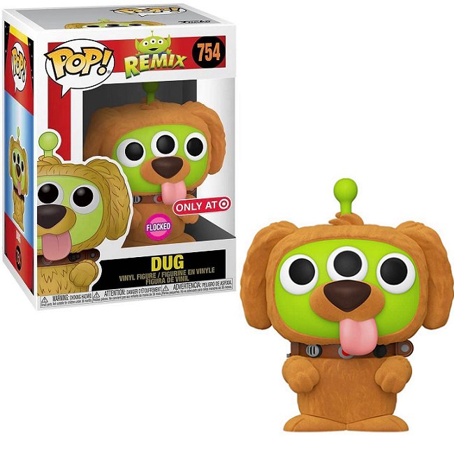 Funko Pop! Disney Pixar Alien Remix Dug #754 Flocked Target Exclusive