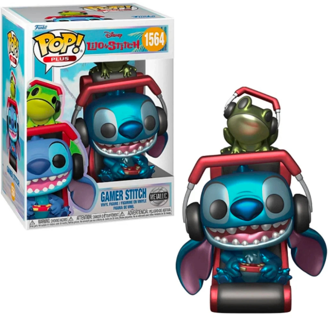 Funko Pop! Plus Disney Gamer Stitch Metallic #1564