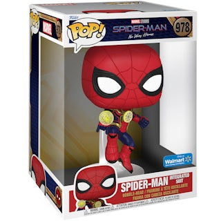 Funko Pop! Marvel Spider-Man No Way Home Spider-Man Integrated Suit Walmart Exclusive #978 Jumbo 10 Inch