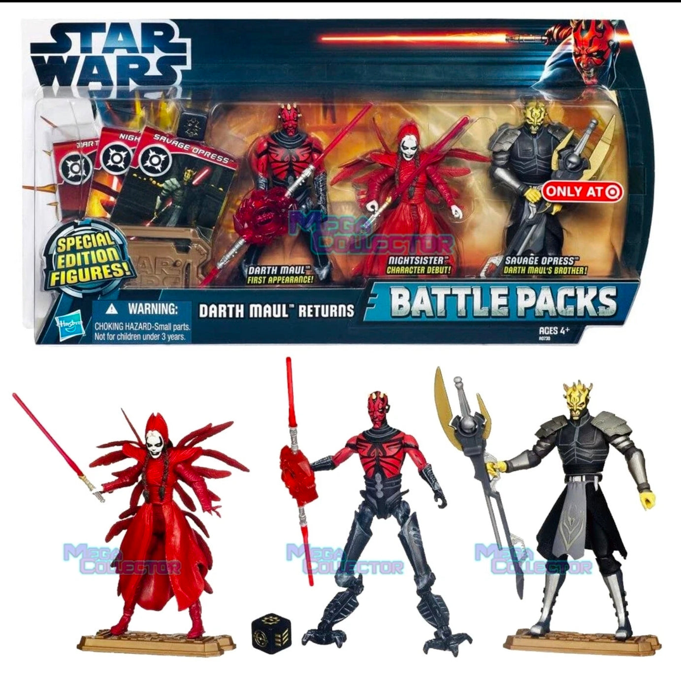 Hasbro Star Wars The Clone Wars "Darth Maul Returns" Battle Pack Target Exclusive 3.75-inch Action Figure 3-Pack (2012)