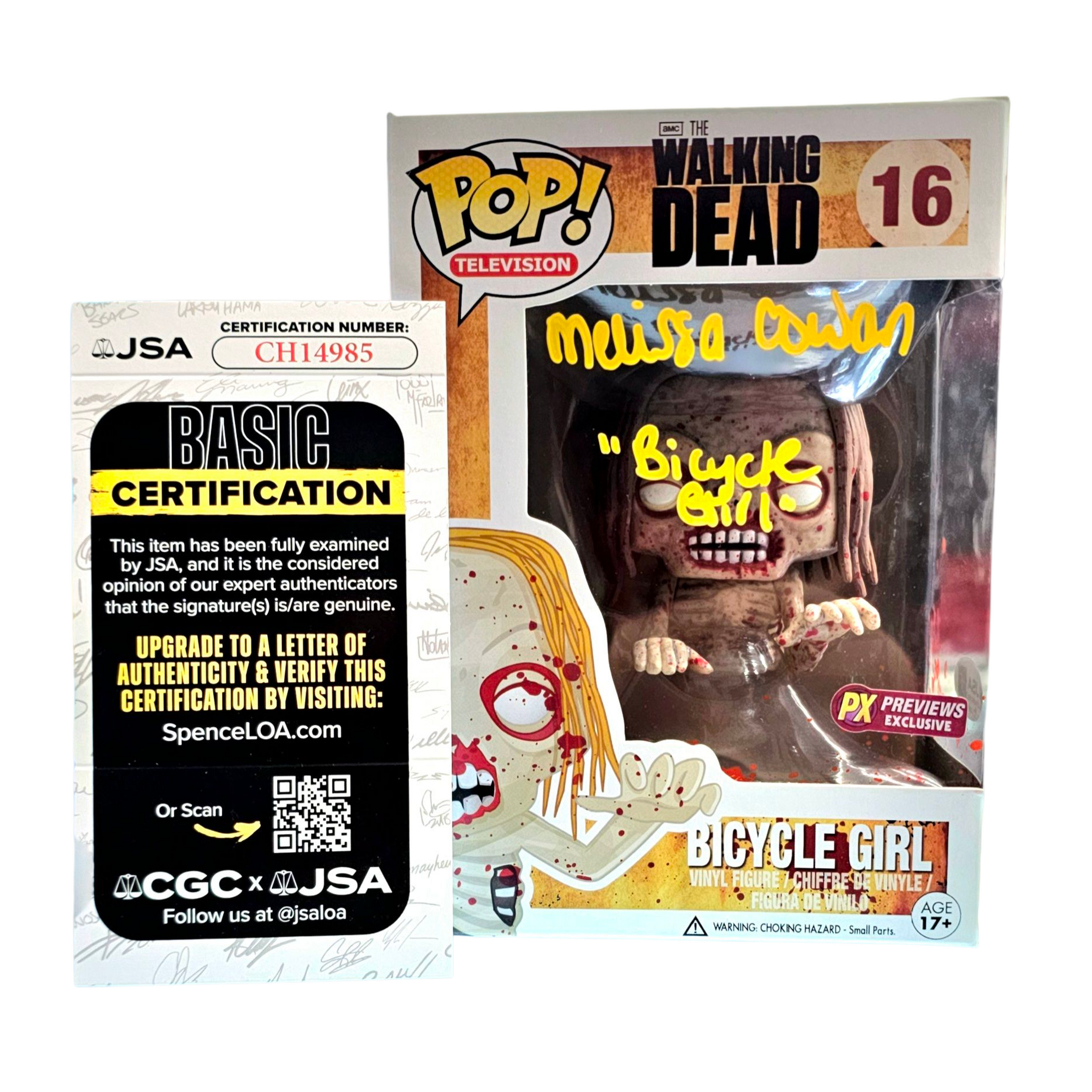 (Signed) Funko Pop! Television The Walking Dead Bicycle Girl #16