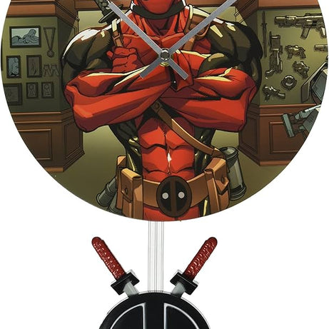 Marvel Deadpool 3D Pendulum Wall Clock