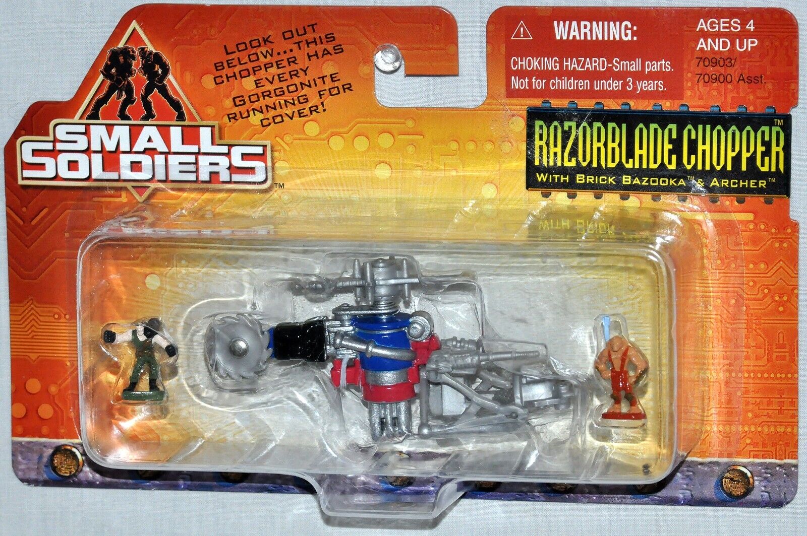 Kenner Small Soldiers Razorblade Chopper With Brick Bazooka & Archer