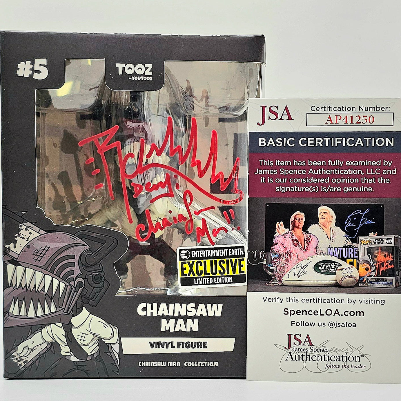 (SIGNED) Tooz by YouTooz Chainsaw Man (Black & White) Figure #5 Entertainment Earth Exclusive