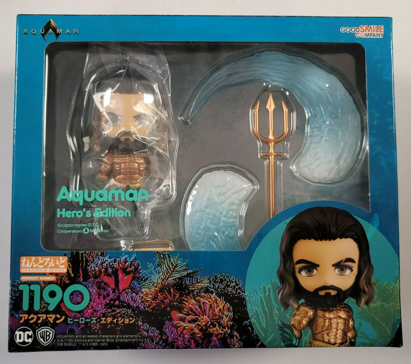 Good Smile Company DC WB Aquaman Hero's Edition Nendoroid Series Action Figure #1190