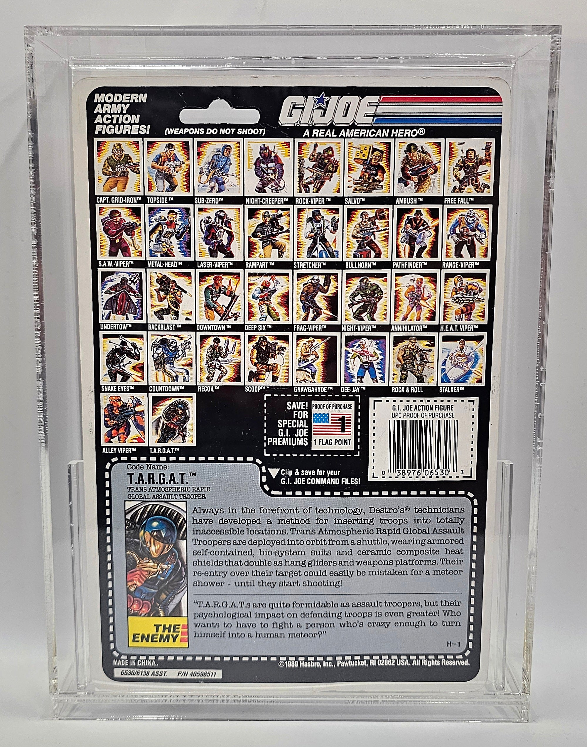 Hasbro G.I. Joe Vintage 1988 Code Name: T.A.R.G.A.T 34 Back Punched Card Action Figure