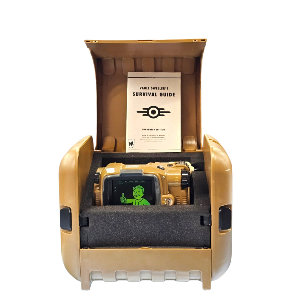 Loose Bethesda Fallout 4 Vault-Tec Capsule Case Pip Boy Replica & Stand Collector's Set (No Game Included)