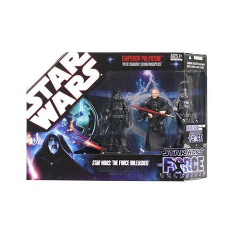 Hasbro Star Wars Commemorative Collection Force Unleashed Emperor Palpatine With Shadow Troopers 3.75” Action Figure 3-pack