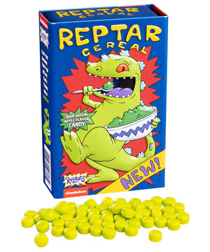 Nickelodeon Rugrats Reptar Cereal Candy Tin