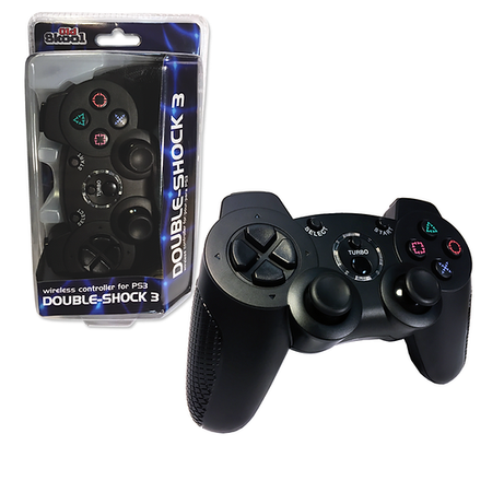 Old Skool Double-Shock 3 PS3 Wireless Controller (Black)  (OS-6770)