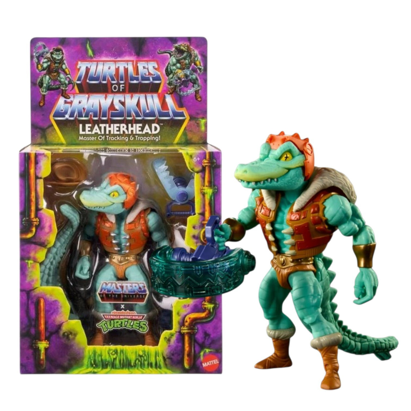 Mattel Masters of the Universe TMNT Turtles of Grayskull Leatherhead Action Figure
