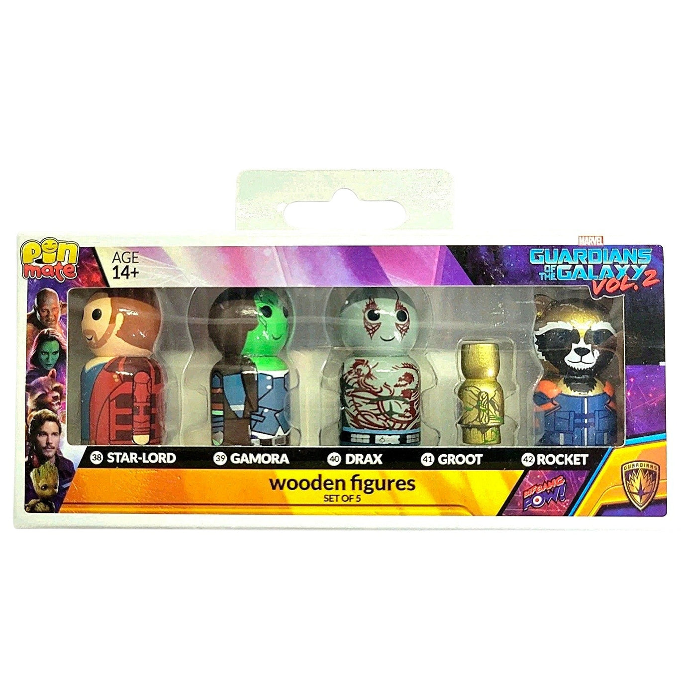 Marvel Pin Mate Guardians Of The Galaxy Vol. 2 Wooden Figure 5-Pack