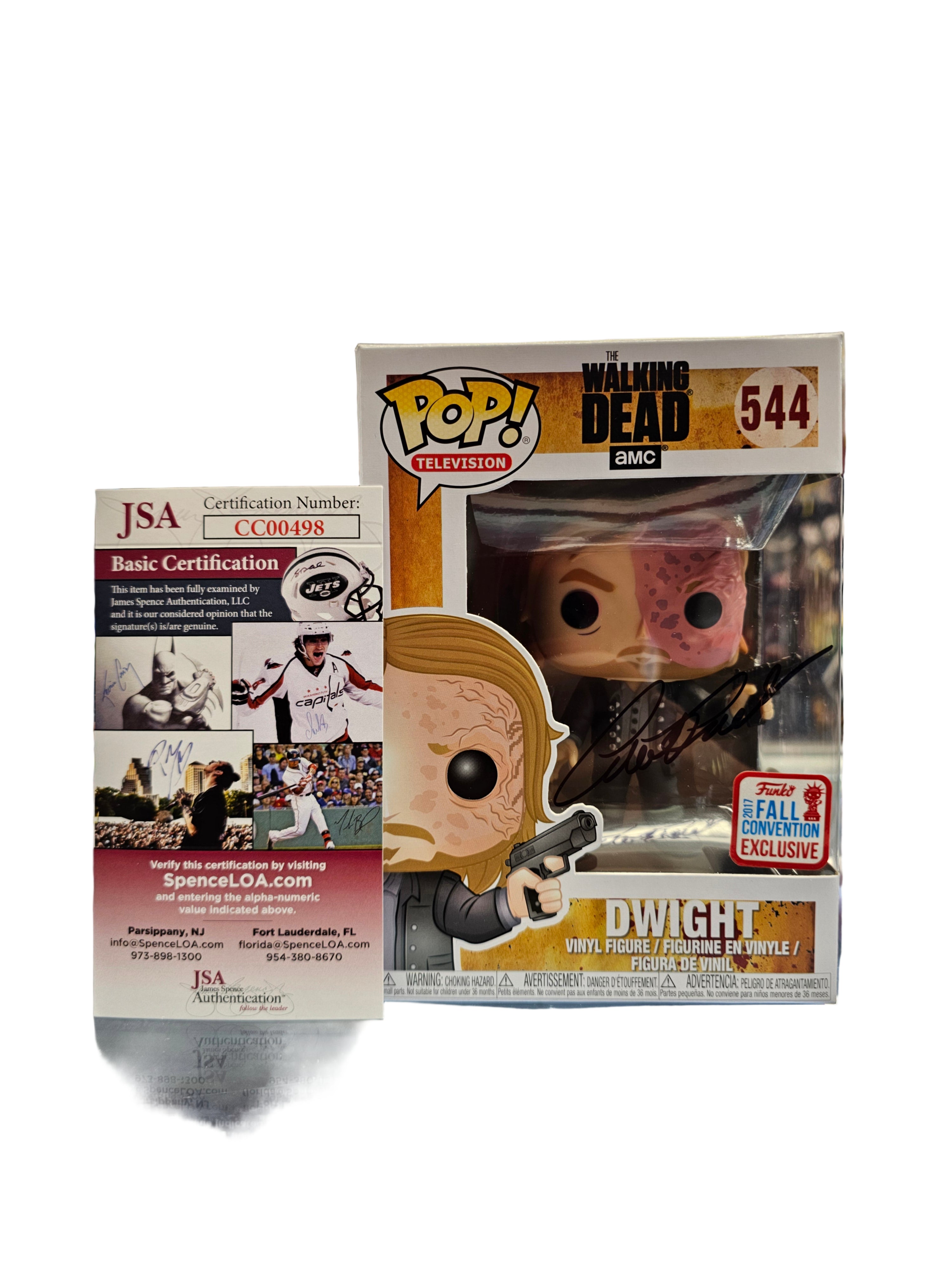 (Signed) Funko Pop Television AMC Walking Dead Dwight #544 NYCC 2017 Exclusive Shared Sticker