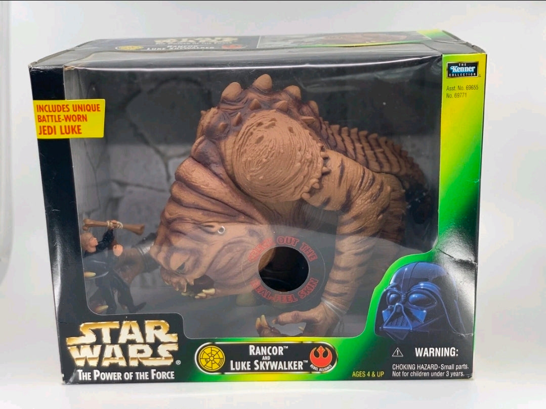 Kenner Star Wars Return of the Jedi Power Of The Force Rancor & Luke Skywalker Action Figure Set (1998)