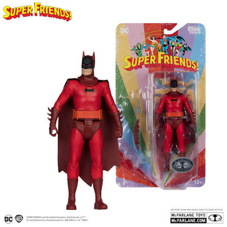 McFarlane Toys Dc Retro Super Friends Collection Batman (Red Version) Platinum Edition Action Figure