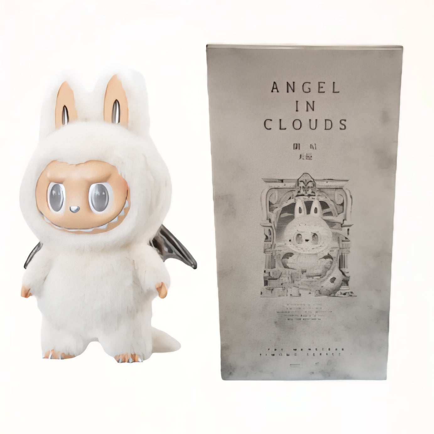 Pop Mart The Monsters Angel In The Clouds Zimomo Series II (White) Labubu Plush Toy