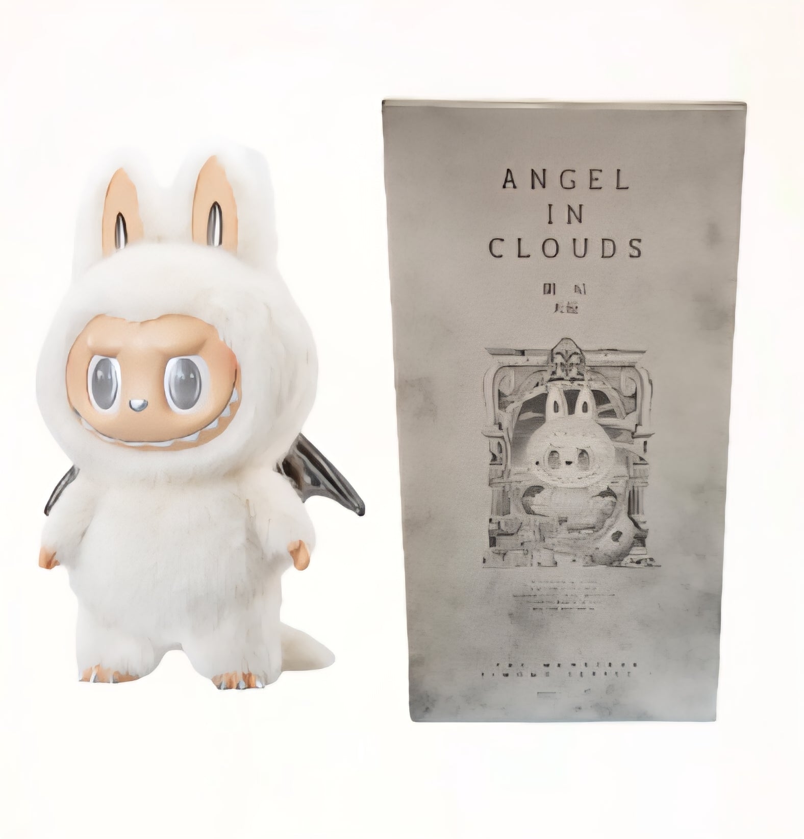 Pop Mart The Monsters Angel In The Clouds Zimomo Series II (White) Labubu Plush Toy